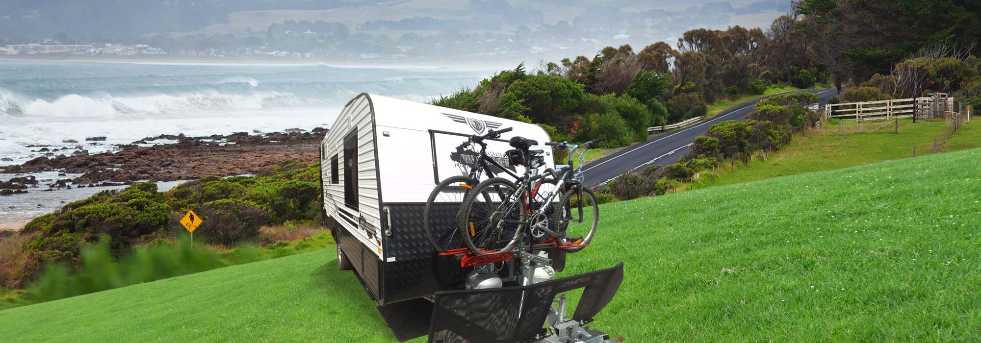 gripsport bike rack on caravan